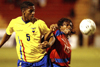 16 de febrero de 2005. Partido amistoso entre Ecuador y Costa Rica en el estadio. Foto: AFP.