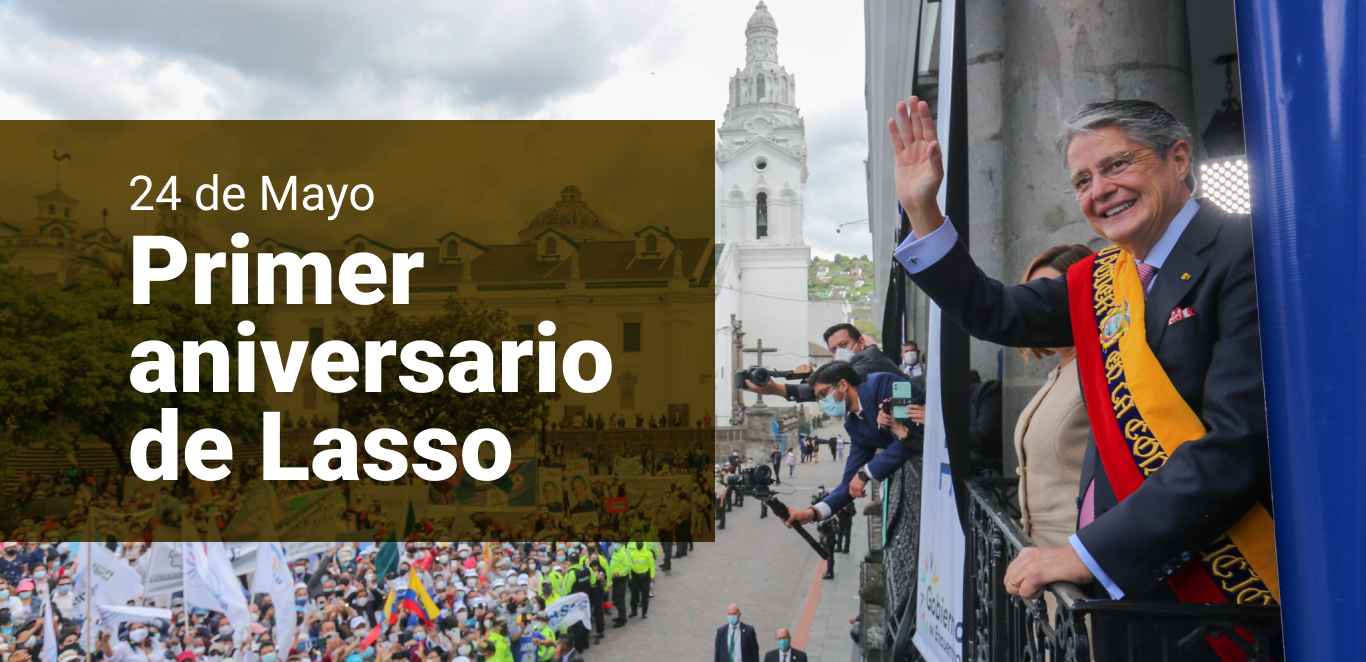 Guillermo Lasso ingresó el 24 de mayo de 2021 al Palacio de Carondelet, en el Centro Histórico de Quito, luego de ser posesionado como Presidente del Ecuador. Foto: Flickr Presidencia de la República