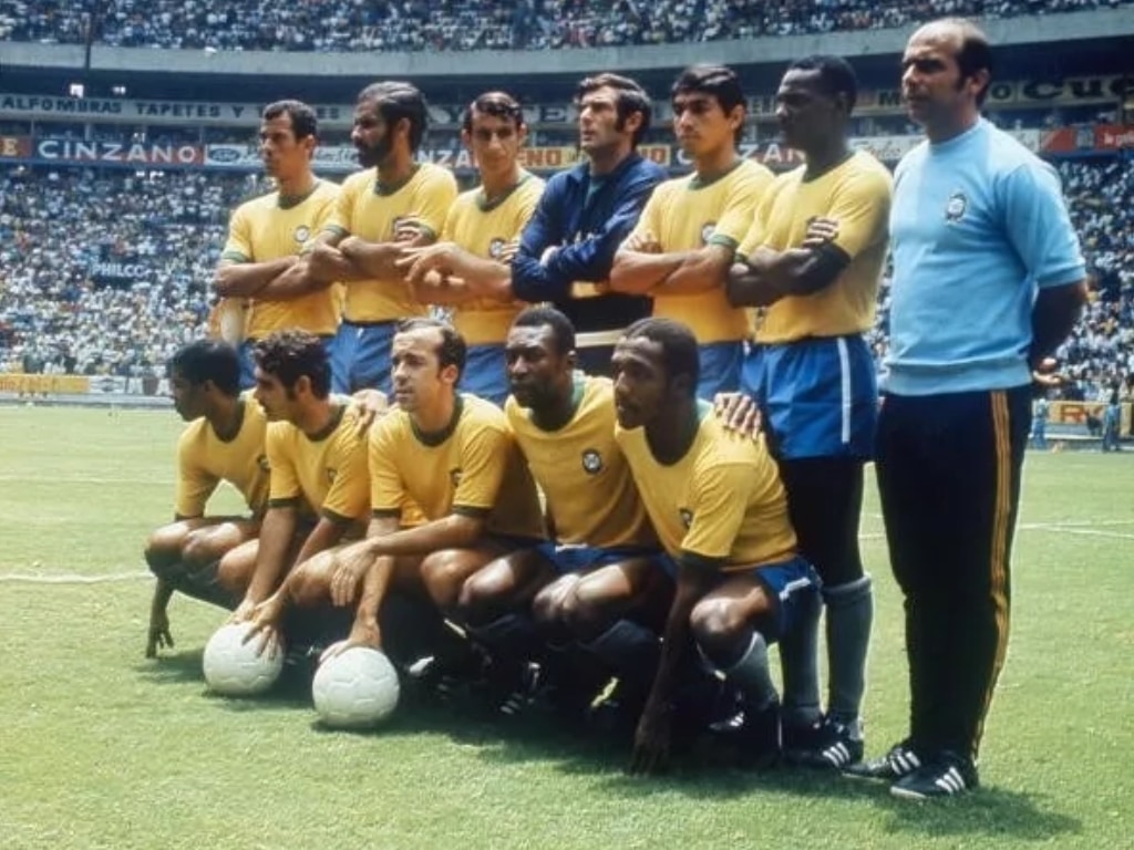 Pelé y la selección que quedó campeona en México 1970.